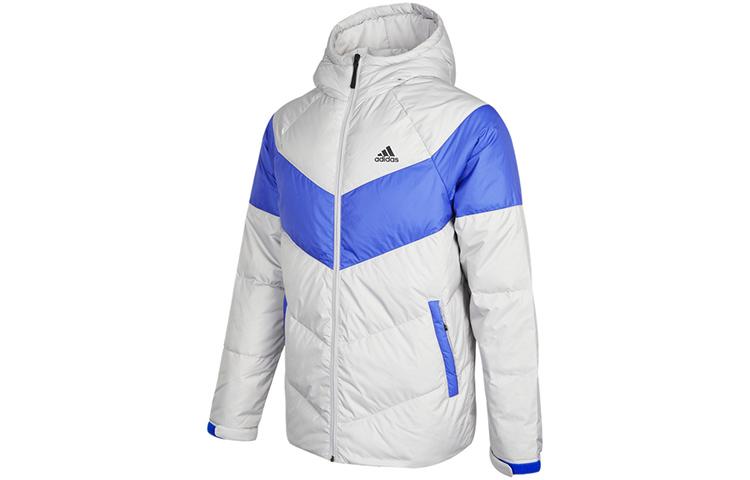 Adidas Down Jackets Men's Gray Hooded Moderate Other H20791