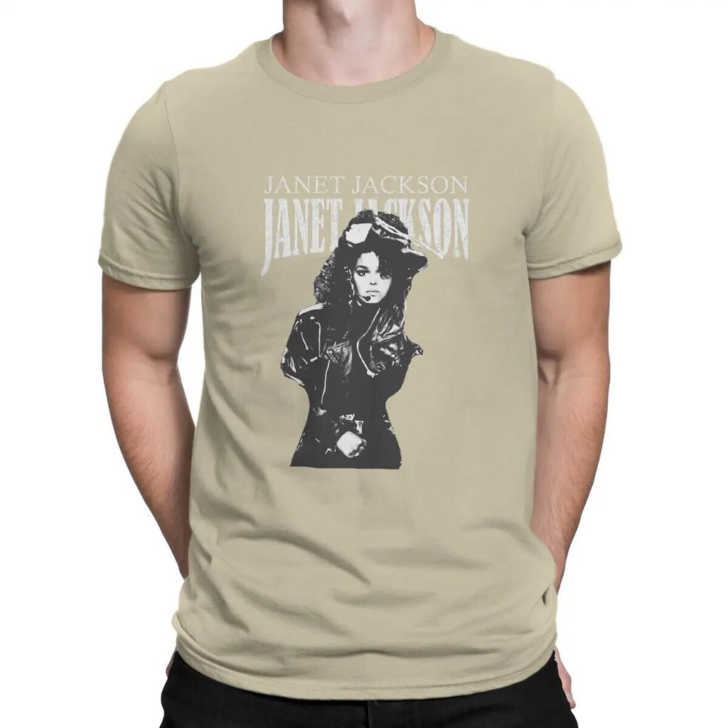 Unisex's Singers And Actors In The American Pop Music Industry T Shirt Janet Jackson Czysta bawełna Ubrania Nowość Krótki rękaw