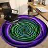 1pc Spiral Pattern Chair Carpet for Office Non Slip, Machine Washable Rug for Office, Room Holiday Decor for Christmas, Birthday Polyester