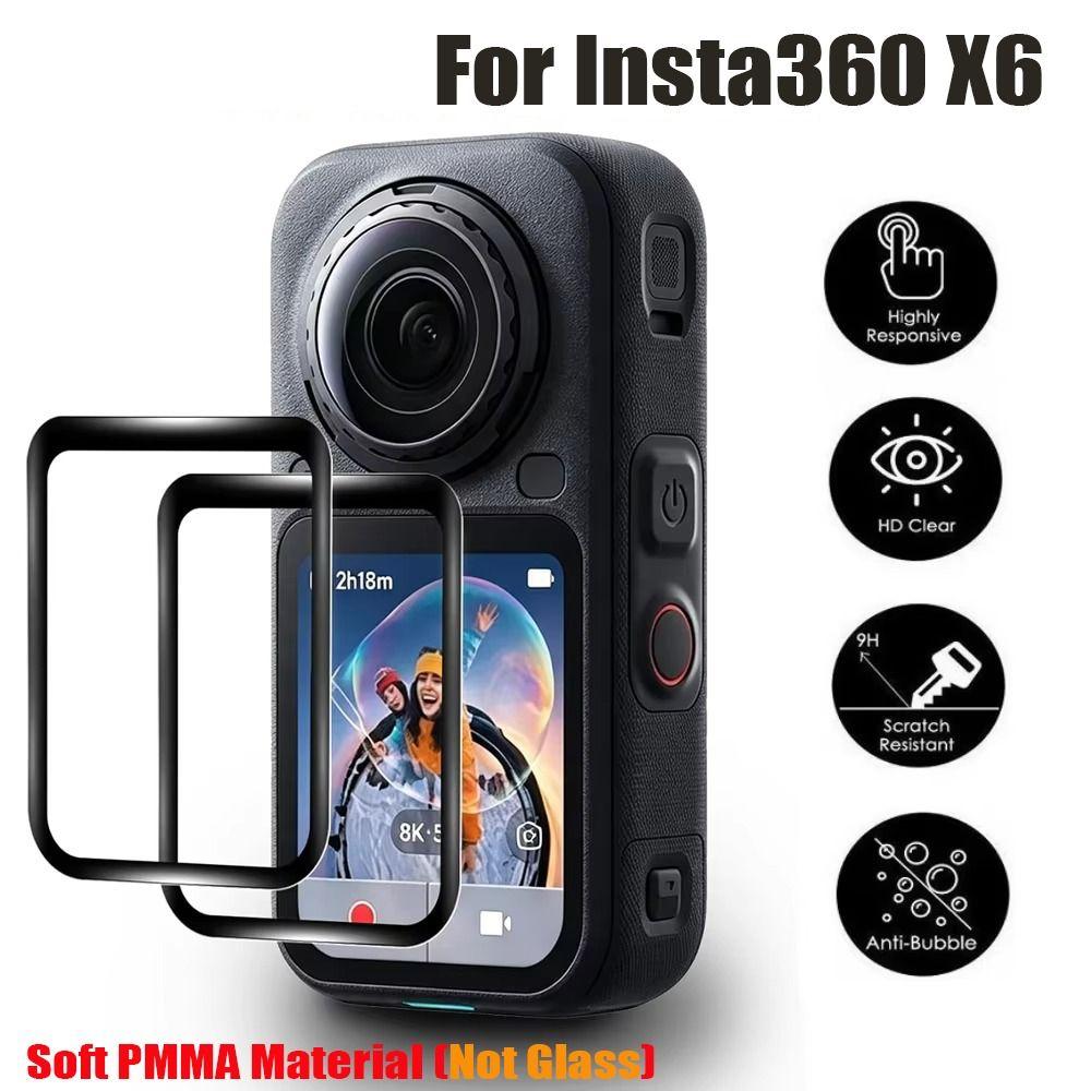 1/2/3Pcs Soft PMMA Protective Films HD Camera Screen Cover for Insta360 X6 Action Camera Accessories