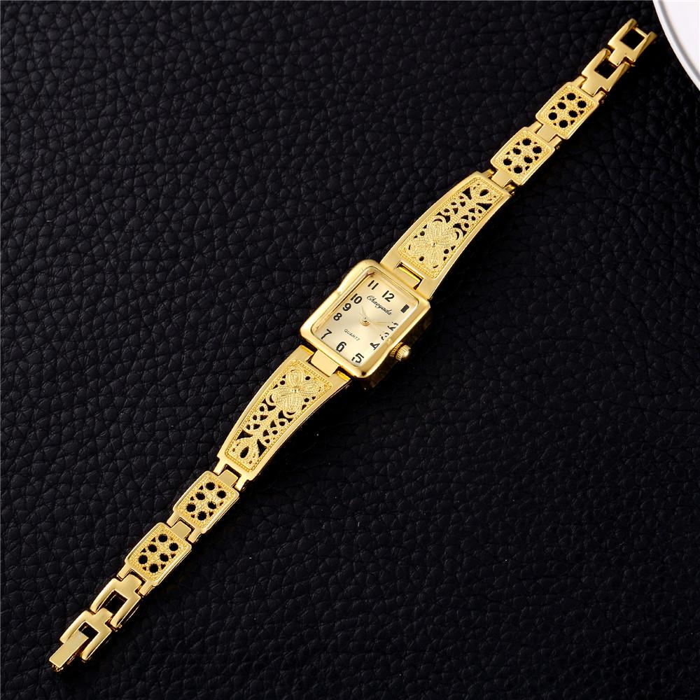 Orologi da Donna Top Orologi da Polso da Donna Bracciale in Acciaio Inossidabile Dorato Orologio Femminile Elegante Donne