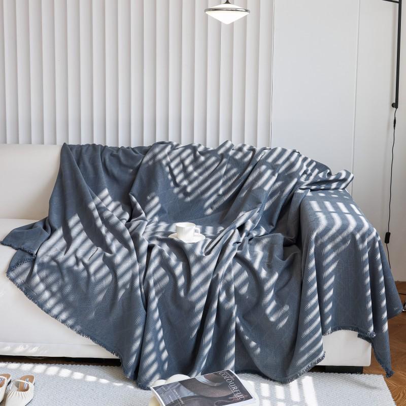 Solid Color Chenille Sofa Cover Cloth Living Room Sofa Full Cover Towel All-Season Universal Anti-Scratch All-Wrap Sofa Blanket