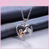 Stylish Animal Themed Heart Shaped Necklace For Girls Perfect Gift For Lovers