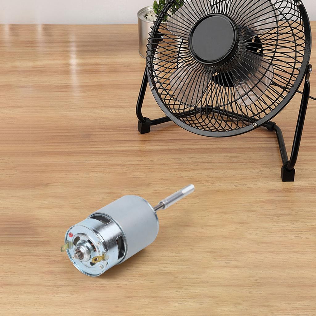 Moteur 775 à Long Axe CC 12V Moteur Électrique Moteur de Ventilateur Électrique Conception Compacte