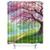 Cherry Blossom Tree Waterproof Shower Curtain Heat Resistant Machine Washable Non-Transparent 180x180cm