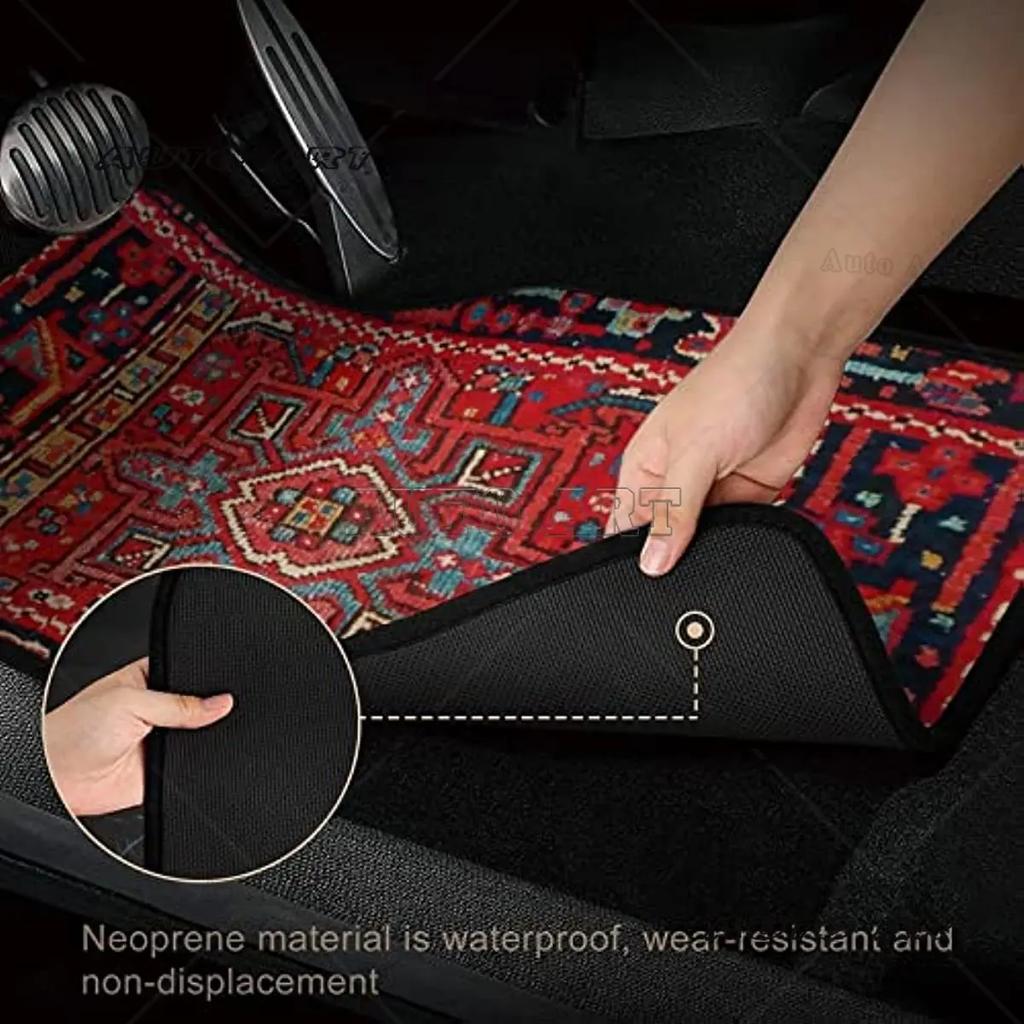 Set di 4 Tappetini per Pavimento Auto Design Tappeto Persiano Tappetini Interni Auto Resistenti Tappeti Anteriori e Posteriori per Auto Camion S