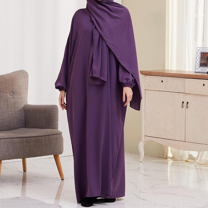 XG2057 Women's Hooded Long Robe Dress - Middle Eastern & Turkish Style