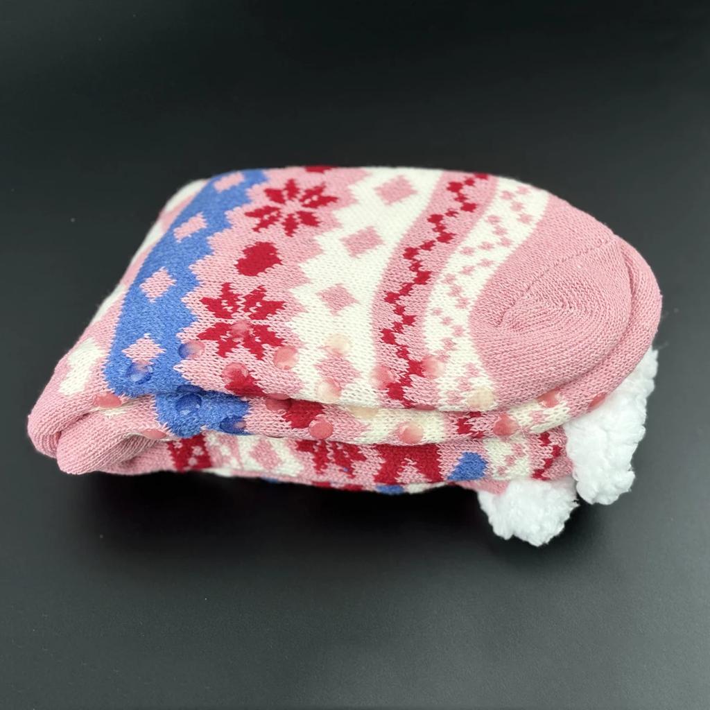 Fuzzy Sleeping Socks Women Winter Heart Funny Cute Kawaii Non Slip Cartoon Short Soft Comfy Female Floor Slippers Sock Designer