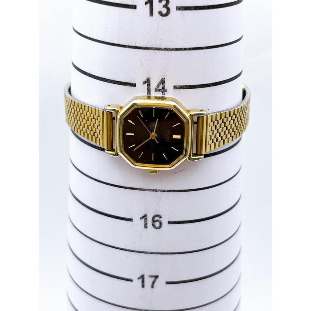 Used SEIKO Watch Working Condition 2C21-5170 Quartz Black