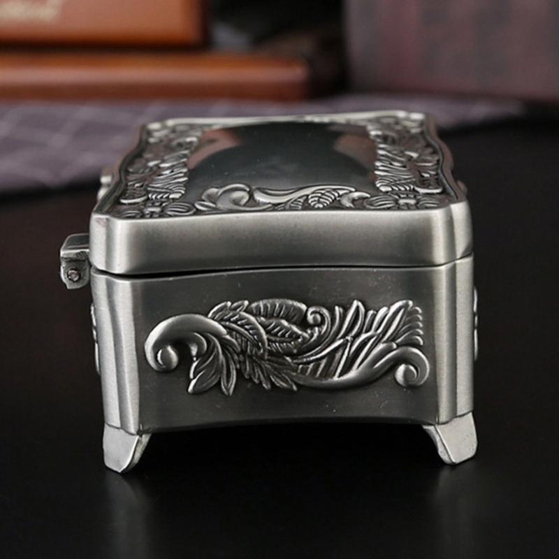 Elegant European Style Zinc Alloy Jewelry Box Storage Container For Necklace And Ring Accessories Storage