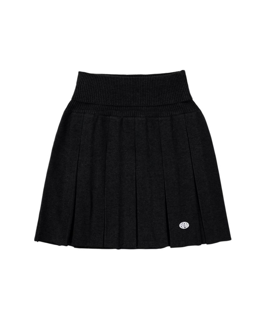 MONBIRDIE GOLF Very Pleated Knit Skirt Black