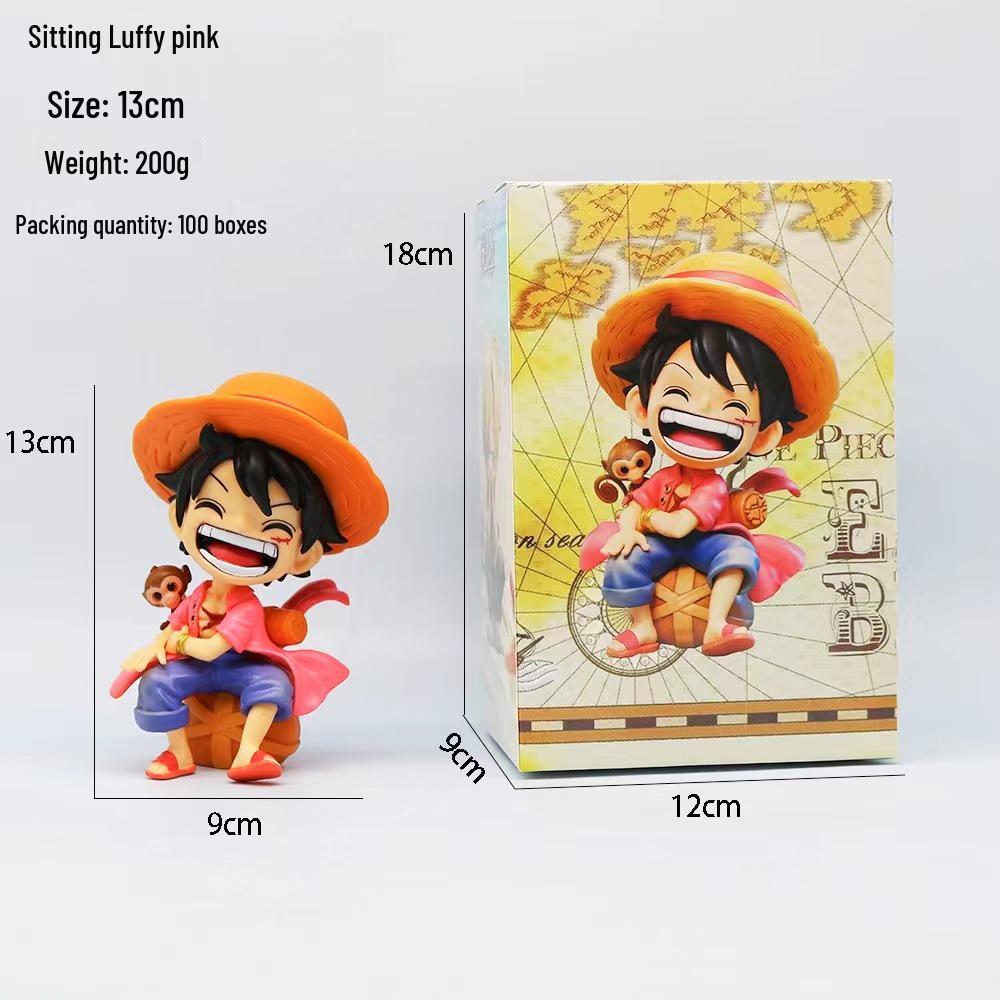 Q Version Luffy, Zoro, Sanji Action Figures - Trendy Car Ornament Toy Models