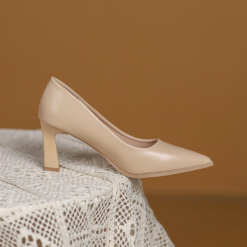 Wildleder High Heels Bequem Atmungsaktiv Frühling und Sommer Damenschuhe