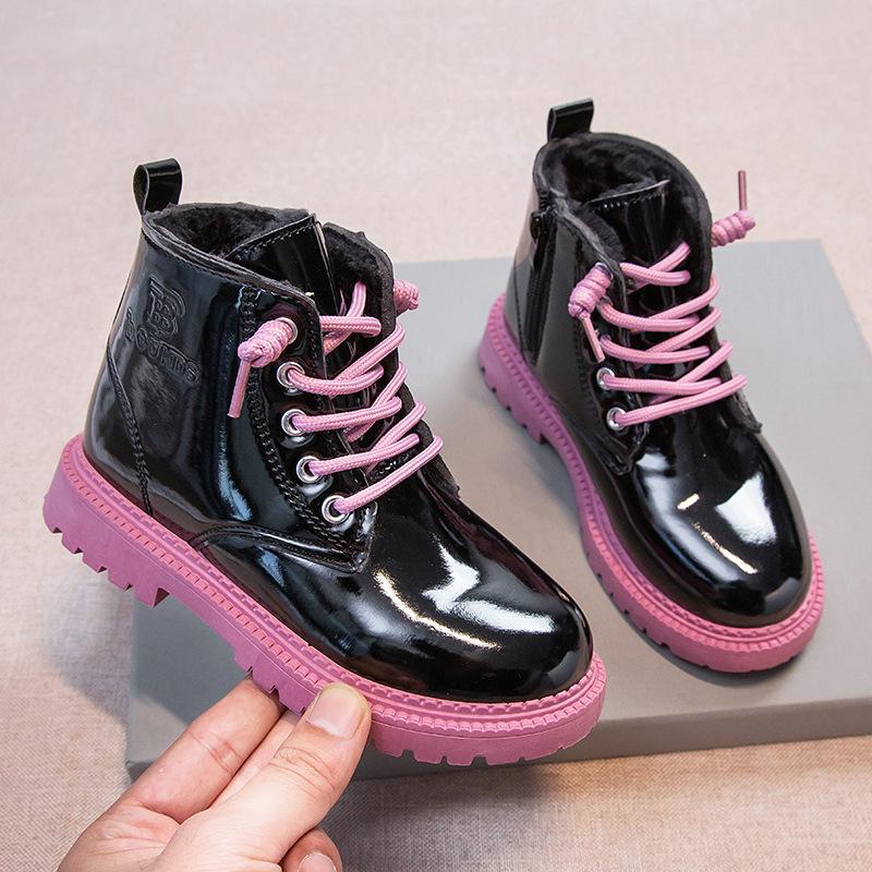 

Новые зимние кожаные ботинки Martin детская обувь 33 фиолетовый