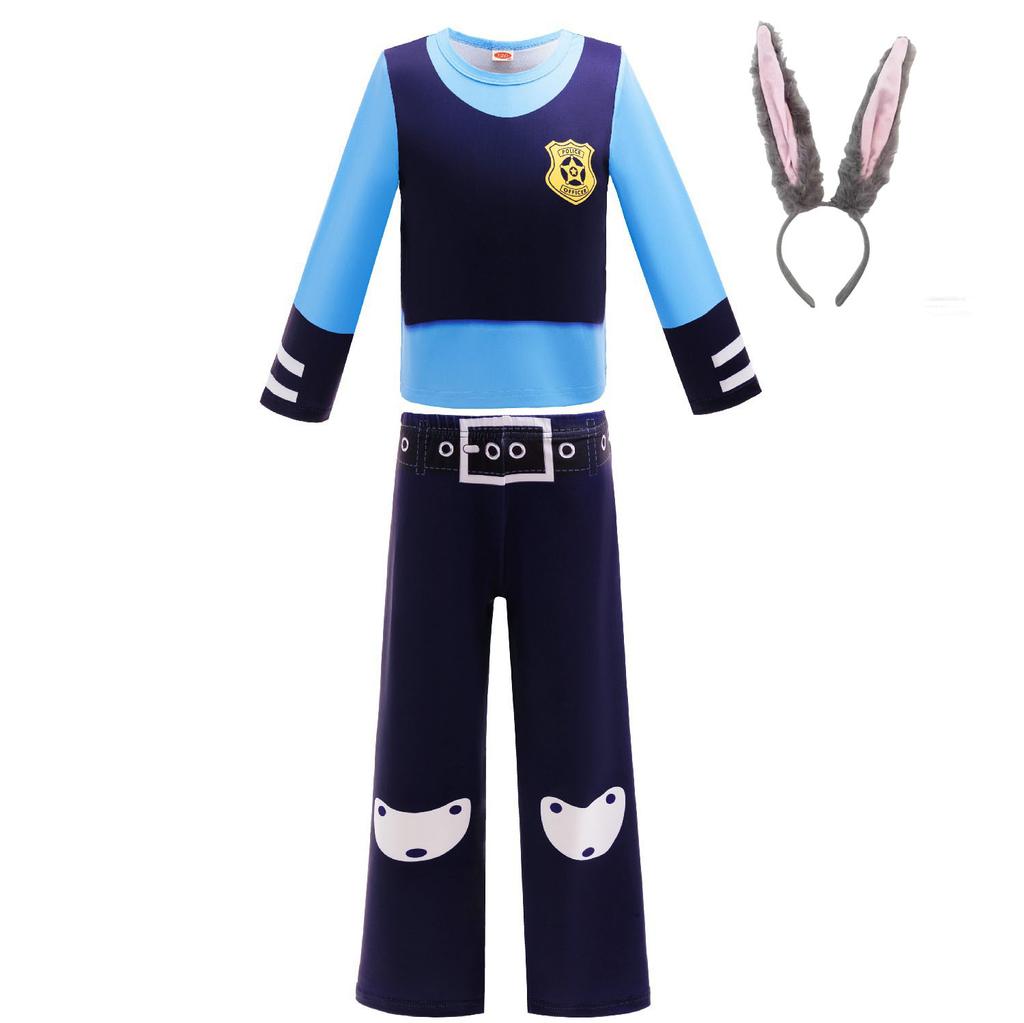Rabbit Police Cosplay Costume Halloween Fantasy Disguise Outfits Day School Stage Performance Set Birthday gift