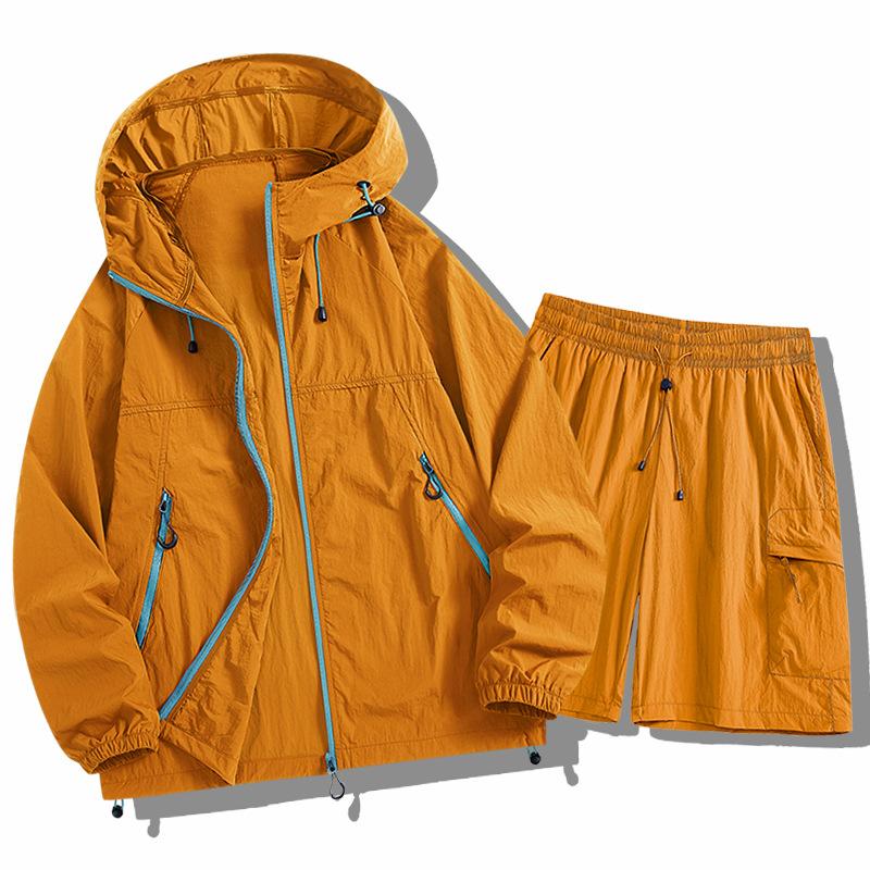 Sunscreen clothing Men's summer hooded sunscreen clothing Sports jacket Breathable outdoor jacket Summer fishing sunscreen clothing