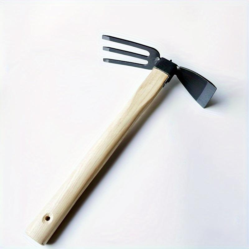 Heavy-Duty Two-in-One Garden Hoe and Cultivation, Soil Loosening Tool for Home Gardeners,Professional Farmers,Garden Hoe Tool,Ergonomic Wooden Handle