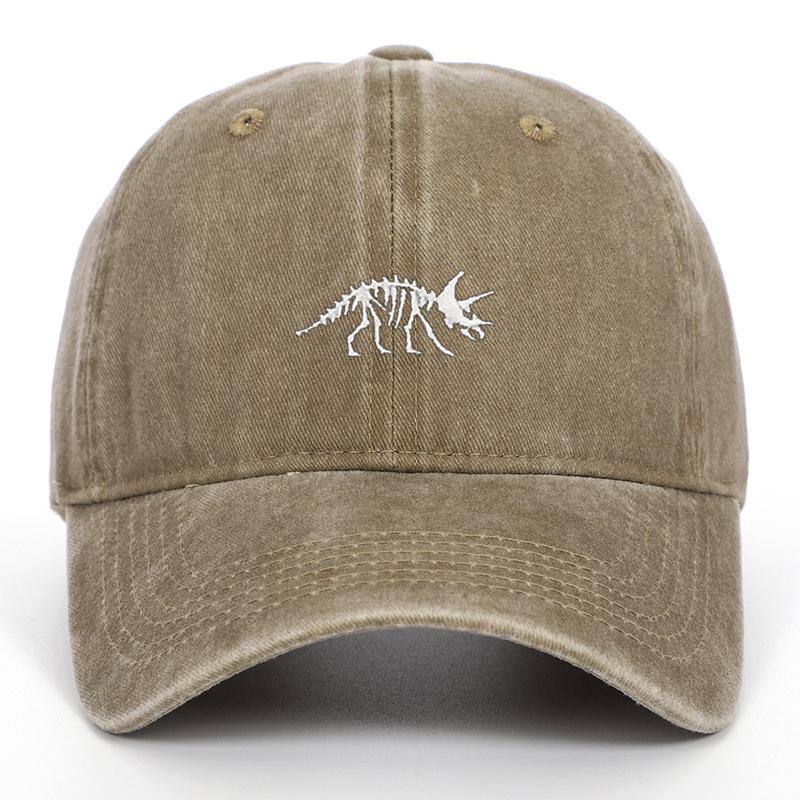 Japanese Retro Dinosaur Embroidery Duckbill Sun Protection Cap for Women