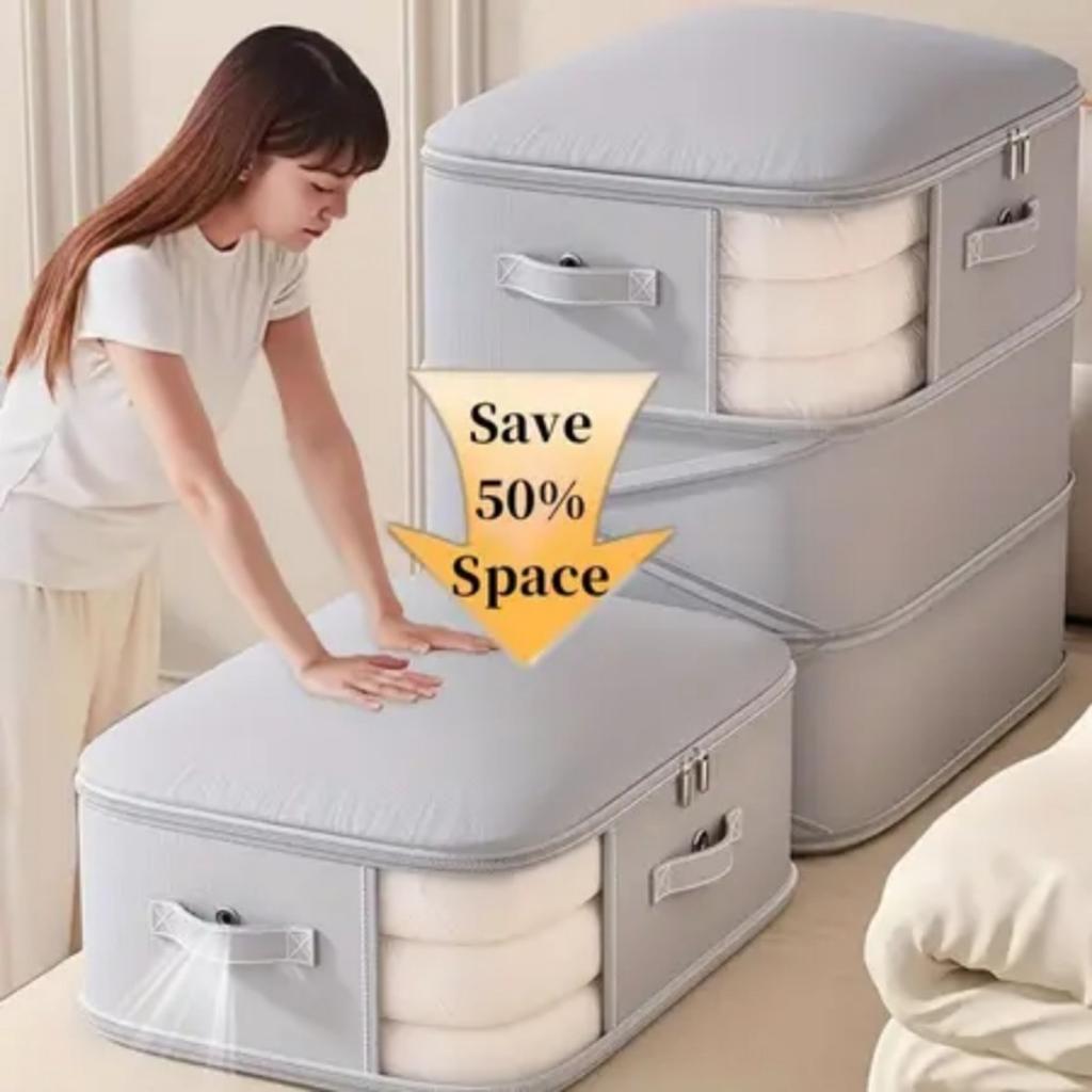 Super Large Capacity Multifunctional Compression Storage Bag, Suitable for Bedding, Down Comforters and Clothing, Moving, Bedroom, Dormitory