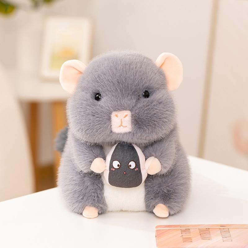 

Cute Plush Golden Bear Toy Cute Doll Hair Mouse Eat Carrot Seed Doll Hamster Gift Idea Lifelike Animal Simulation Stuffed Doll Kawaii 20cm