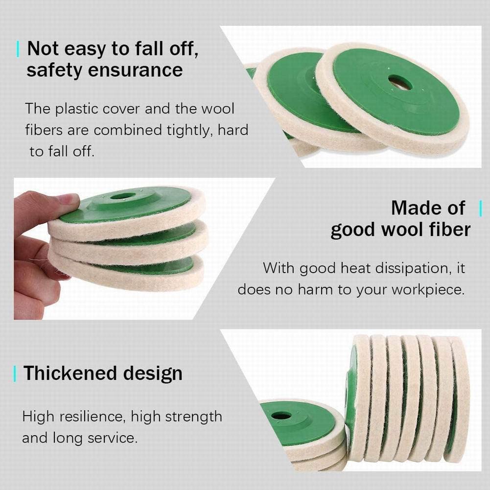 Polishing Pads Wool Felt Polishing Pad Disc 100mm Angle Grinder Buffing Pads For Glass Metal Polish Repairing Tool