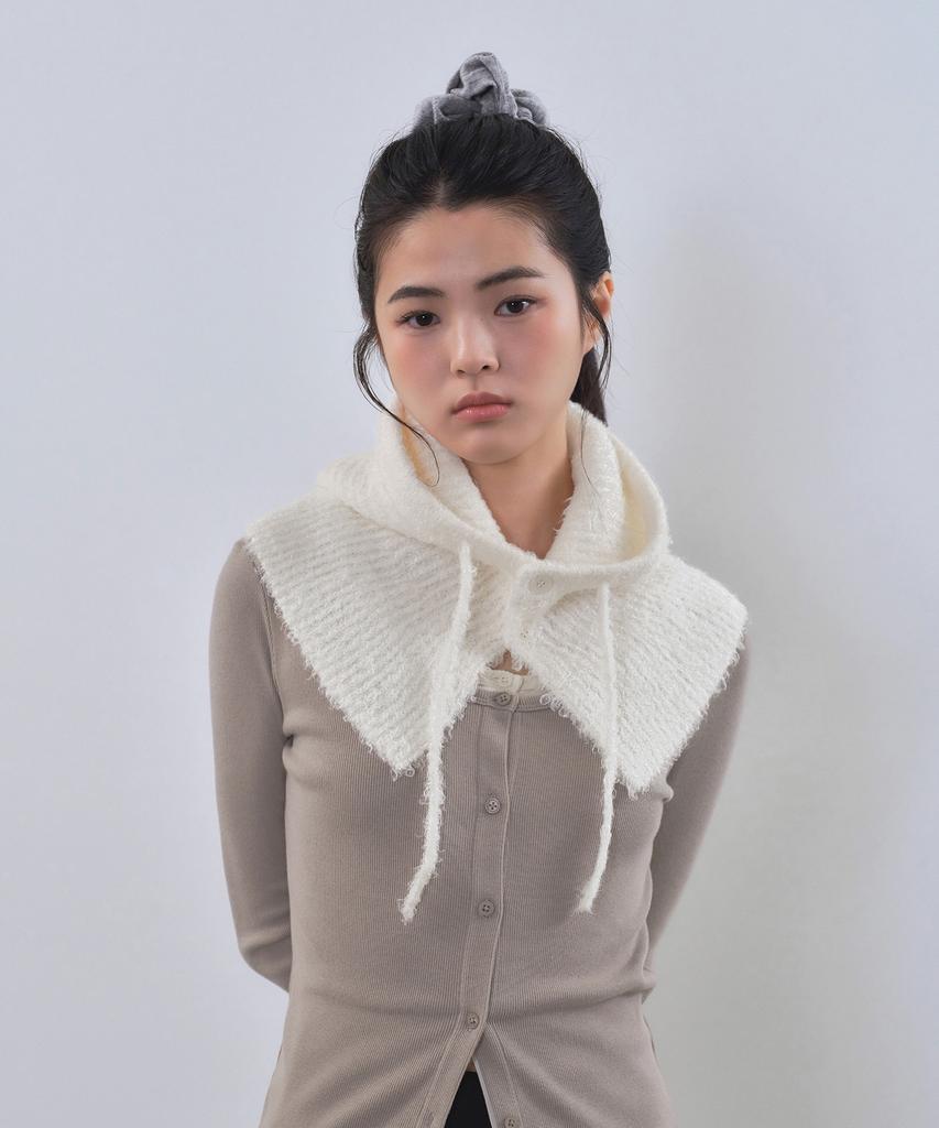 MUSINSA STANDARD WOMAN Women'S Boucle String Knit Balaclava [Ivory]