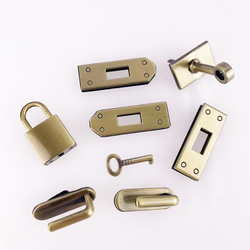 7Pcs/Set Women'S Handbag Swivel Clasp Lock Buckle Diy Part Leather Craft 45Mm 4 Colors Metal Bag Lock Hardware Accessories