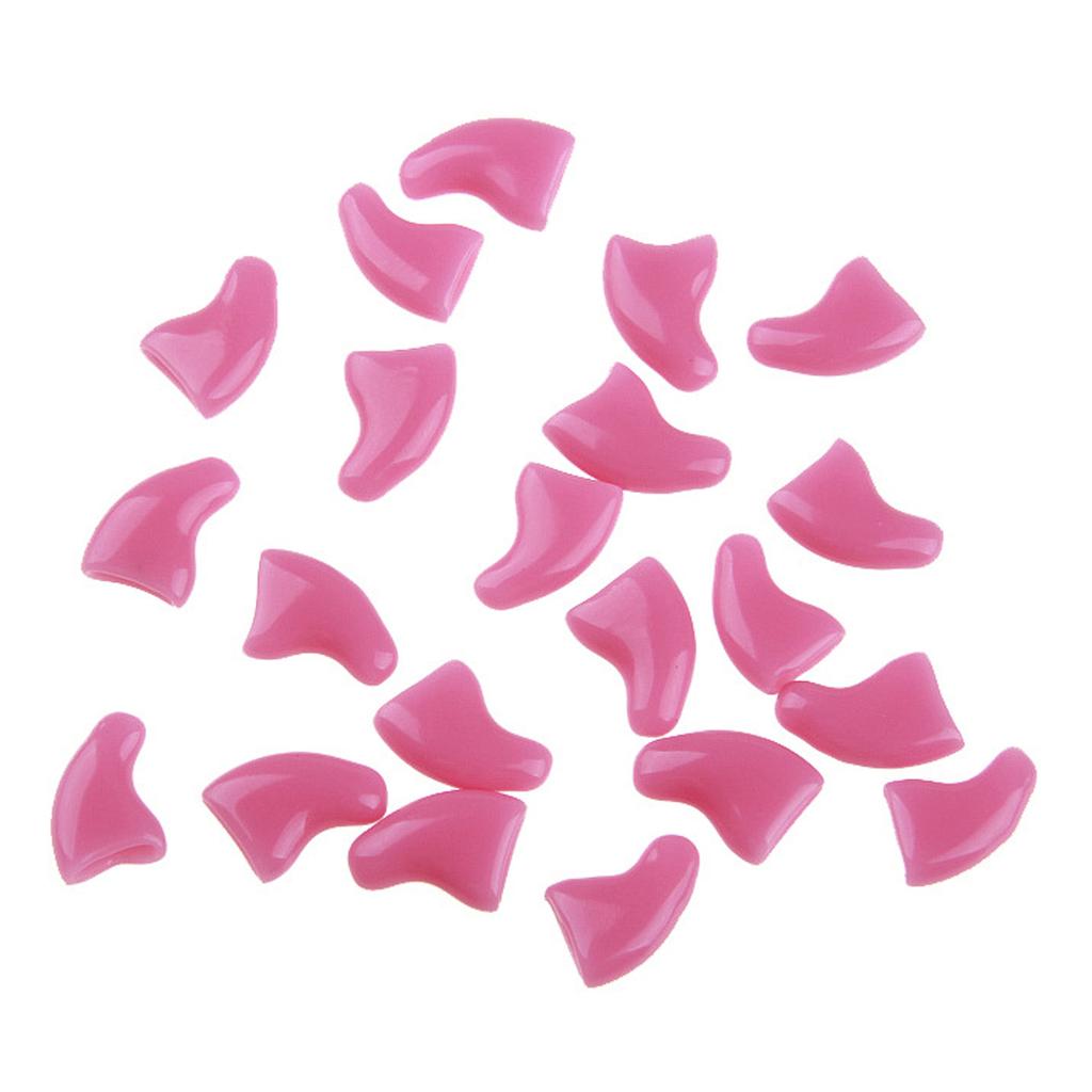 Silikonowe Miękkie Nakładki na Pazury Kota Zwierzak Kot Miękkie Łapki Ochraniacz na Pazury Pokrowiec Z Darmowym Klejem i Aplikatorem dla Kociaka 20 szt./partia