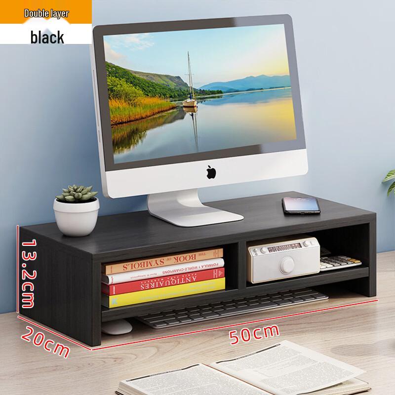 OLOEY Double Layer Laptop Riser with Desk Organizer