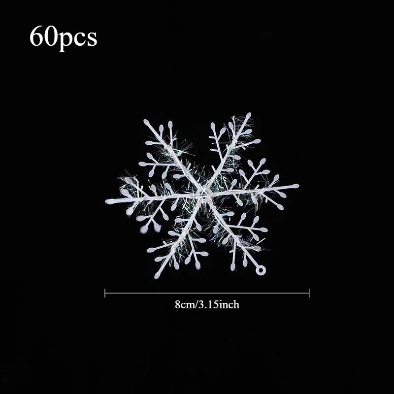 Snowflake Garland Christmas Tree Hanging Ornaments, Party Venue Decoration,Window Stickers,Xmas Holiday Snowflake Festival Decor