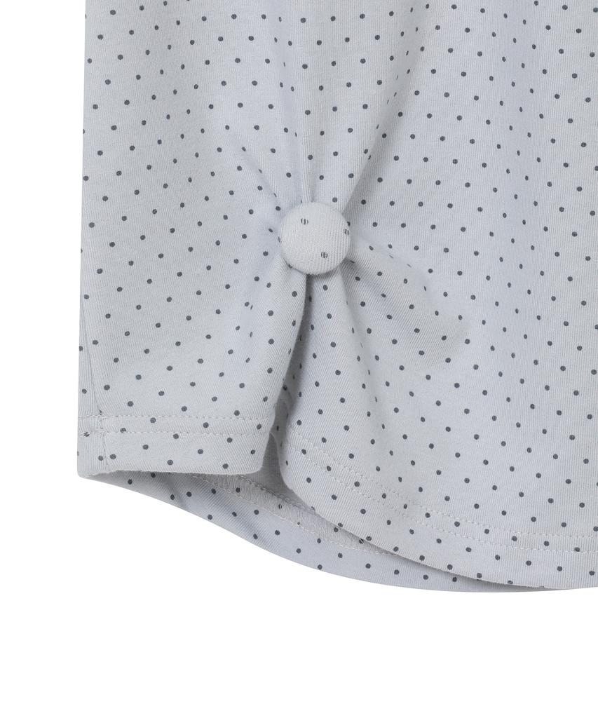 BAUF Round Collar T-Shirt [Dot Gray]