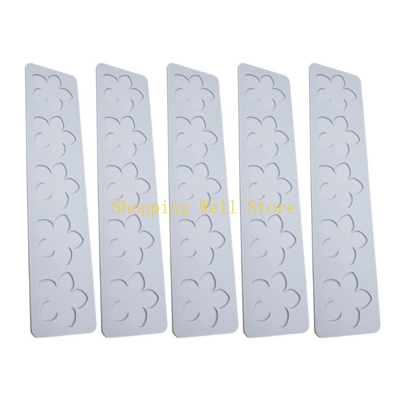 

KX4B 5pcs Flower Petals Pattern Lace Mat Fondant Embosser Baking Decoration Molds