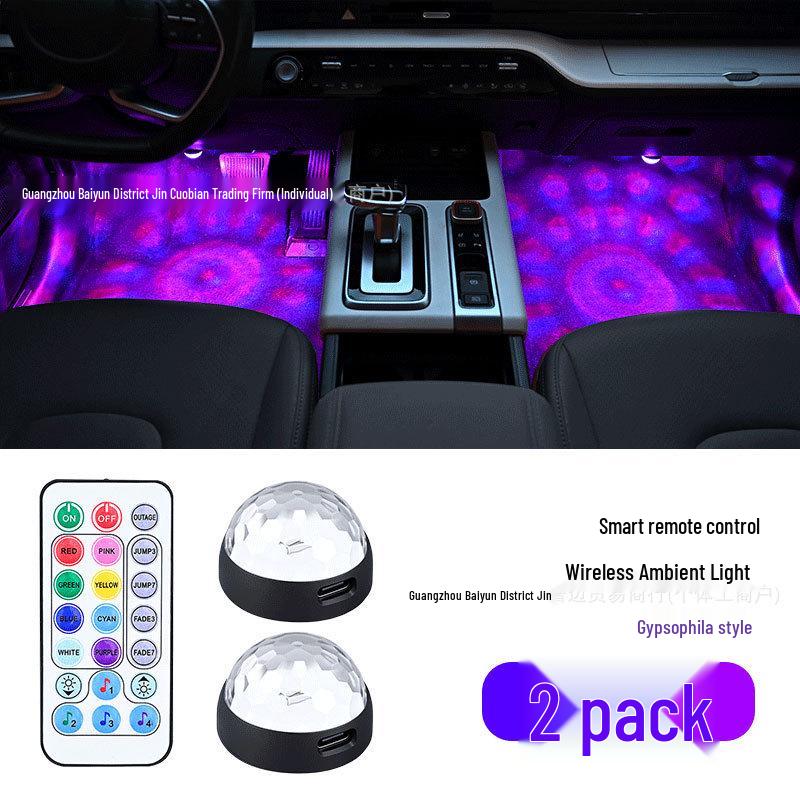 Car USB LED Starlight Interior Atmosphere Light with Remote Control