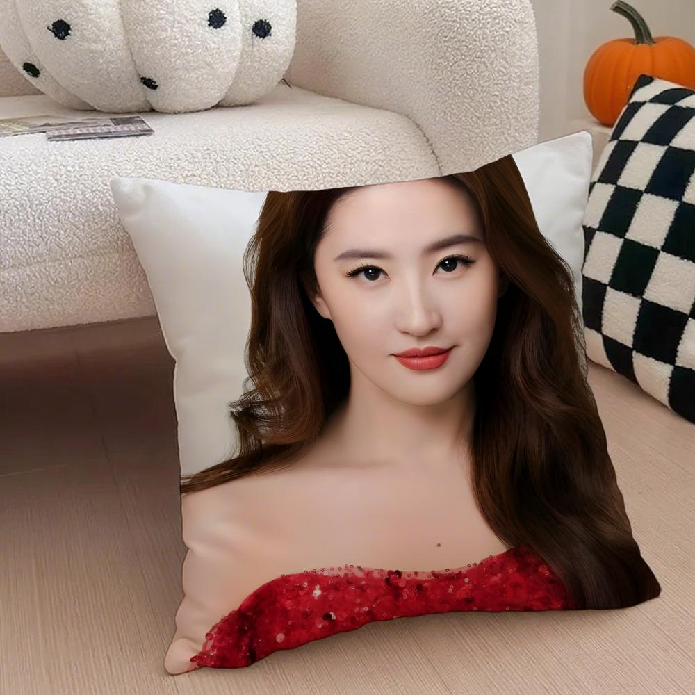 Elegant Beautiful Star LLiu Yifeixixis Cushion Cover Throw Pillow Cover Hidden Button Durable Polyester Chair Cushion