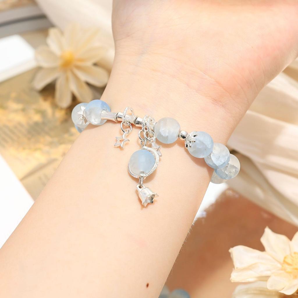New Moon Star Glass Bracelet Female ins Niche Design Butterfly Star Girlfriend Student Bracelet Premium Boudoir