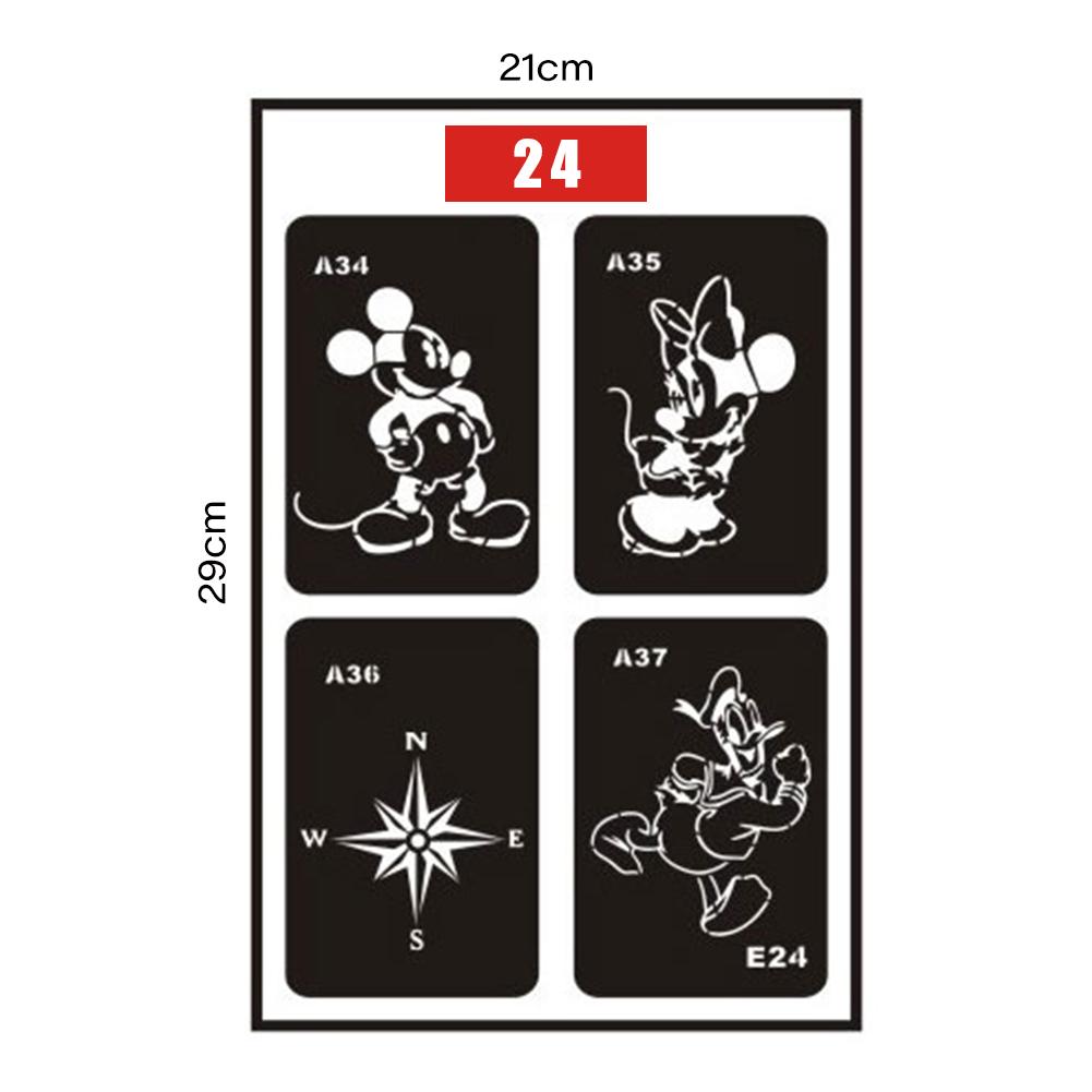 Small Pattern Tattoo Inkjet Hollow Template Self-adhesive Tattoo Template Temporary Body Art Tattoo for Women Men