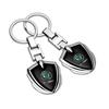 TTJJ2 1/2Pcs Metal Alloy Logo Car Keychain For Skoda Octavia Mk3 Fabia 2 Superb 3u 2 Kamiq Kodiaq VRS Rapid Key Chain Keyrings Gifts