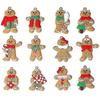 12 Stück Lebkuchenmann-Anhänger Kompatibel Mit Weihnachtsbaum Verschiedene Kunststoff-Lebkuchenfiguren-Anhänger Kompatibel Mit Weihnachtsbaum-Aufhängung