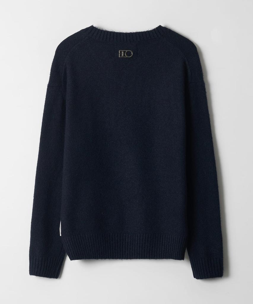 DTHIRTYONE V-Neck Solid Sweater (Navy)
