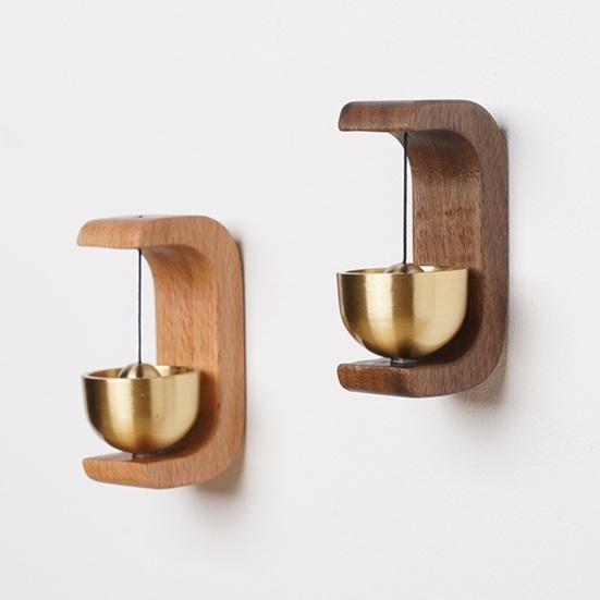 Door Bell Durable Easy To Install Loud Sound Solid Wood Frame Shop Entrance Ring Magnetic Wooden Doorbell Housewarming Gift