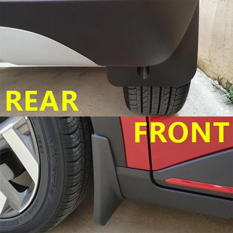 Flaps Mudguard 4Pcs Black Direct Replacement Front Rear Simple Design For Hyundai Venue Splash Practical To Use