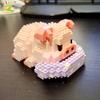 Non-Toxic Mini Cute Pig Micro Building Blocks 3D Diamond Model Animals Bricks Diy City Construction Toys For Children Kids Gift