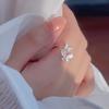 ANENJERY Sparkling Zirconia Flying Butterfly Opening Ring pro ženy Design Prémiový ukazováček na ocasní kroužek bague anel anillo