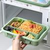 Großes Fassungsvermögen 1500ml Kinder Meal Prep Behälter Bruchfest Schulbrotdose Mit Unterteilten Fächern & Besteck