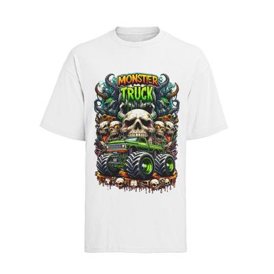 Monster Truck Totenkopf Monstertruck Show Dinosaurier Herren Bio Shirt