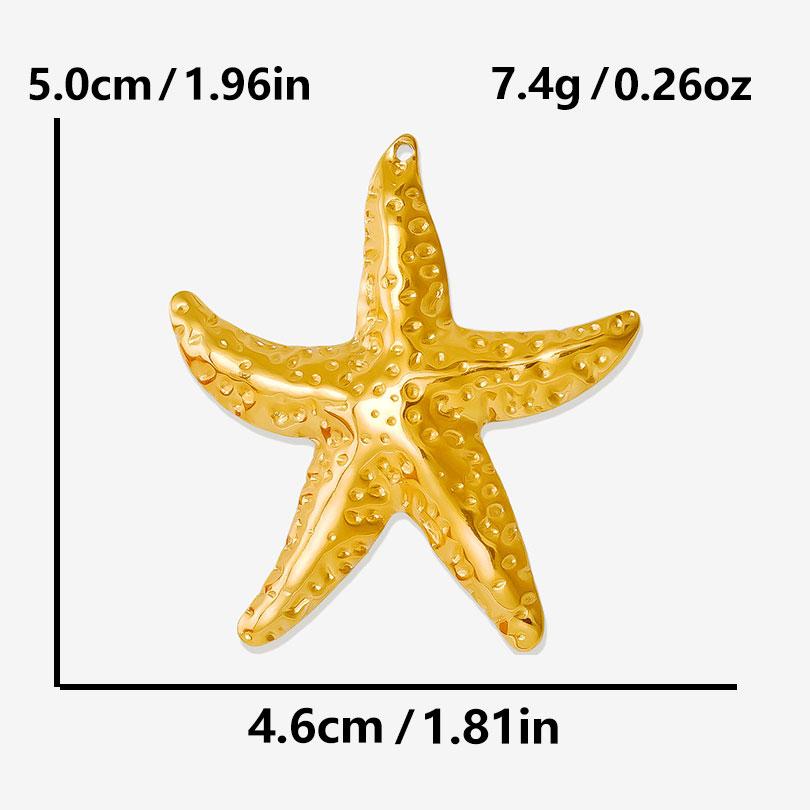 6pcs/Lot Stainless Steel Ocean Animal Charms For Jewelry Making Earring Necklace Starfish Coral Seahorse Pendant DIY Accessories