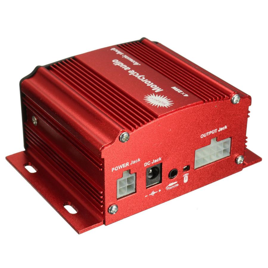 Motorcycle Audio Music Speaker Amplifier Stereo Sound System With Remote Control