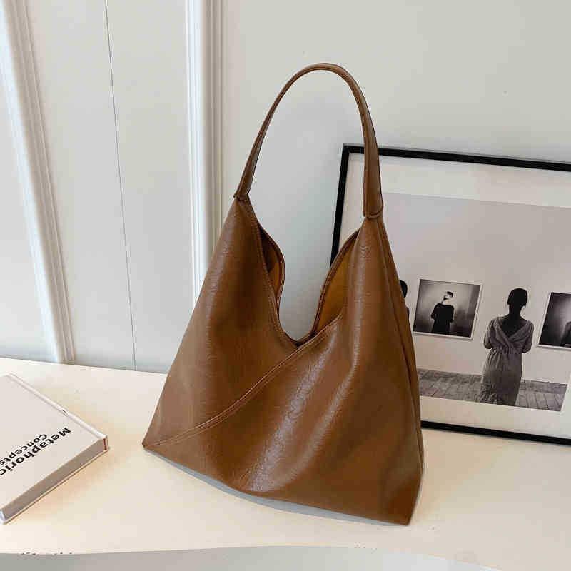 Tote Bag New Autumn and Winter Large Bag Large Capacity Single Shoulder Armpit Casual Soft Face Women's Bag