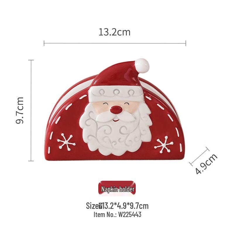 Nordic Ceramic Santa Claus Dinner Plate