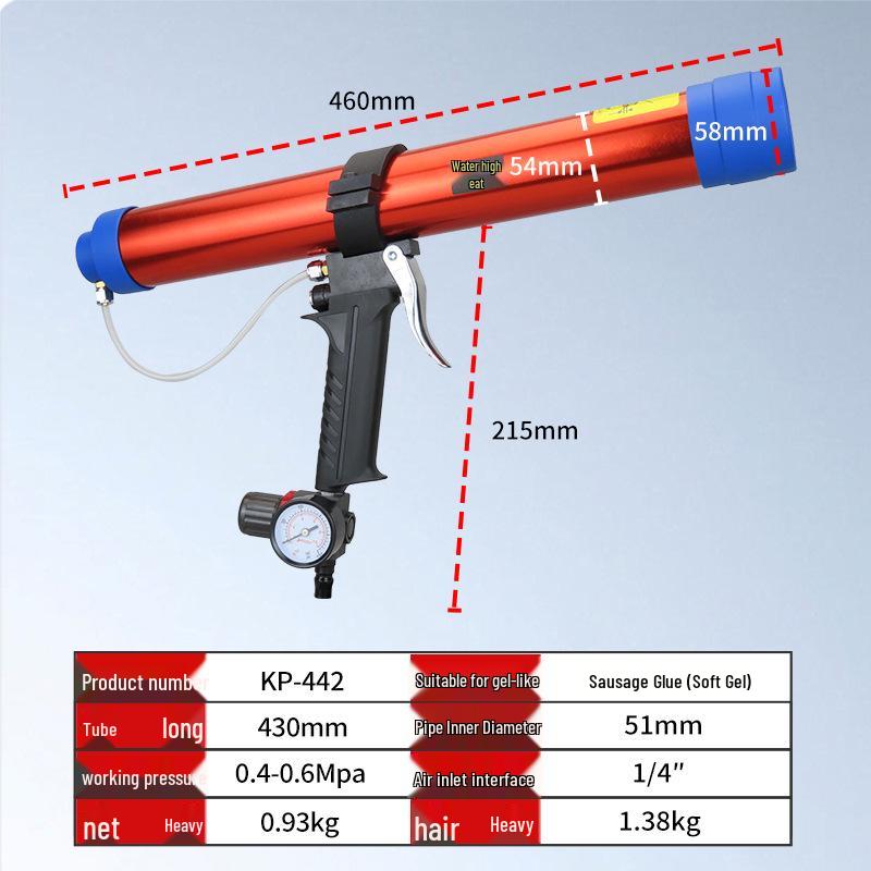 Gaobao 600ml Pneumatic Caulking Gun: Speed
